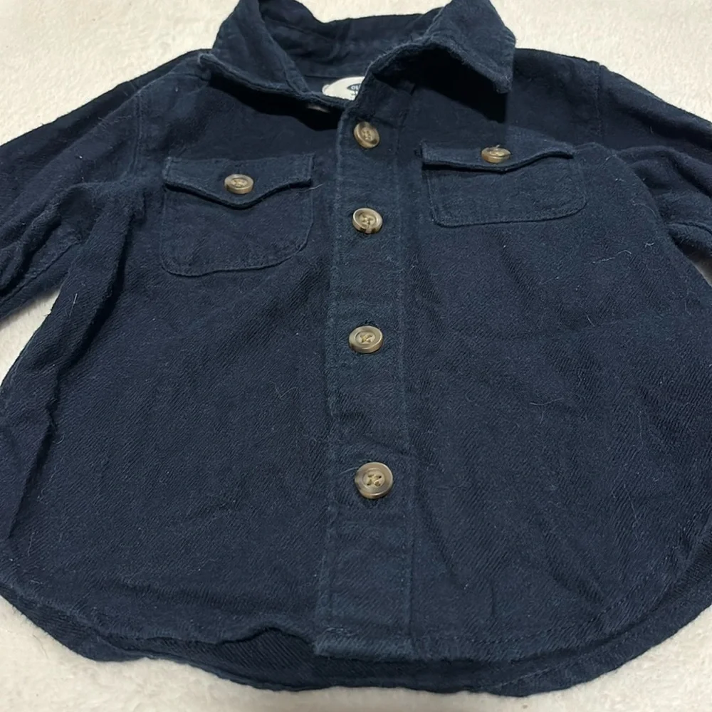 Old Navy 12-18 months long sleeve button down polo collared shirt